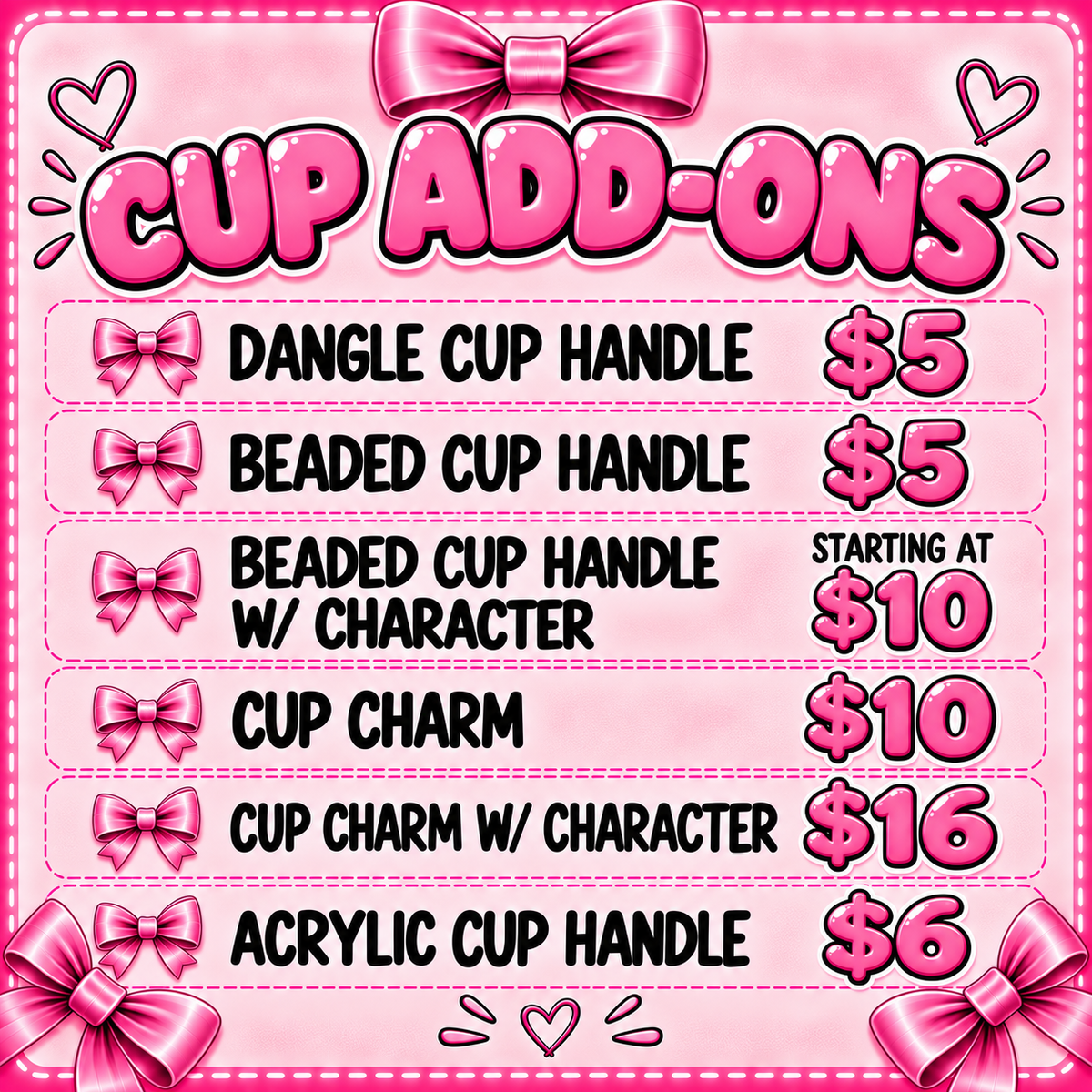 CUP ADD-ONS