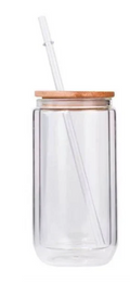 16oz Clear Glass Can