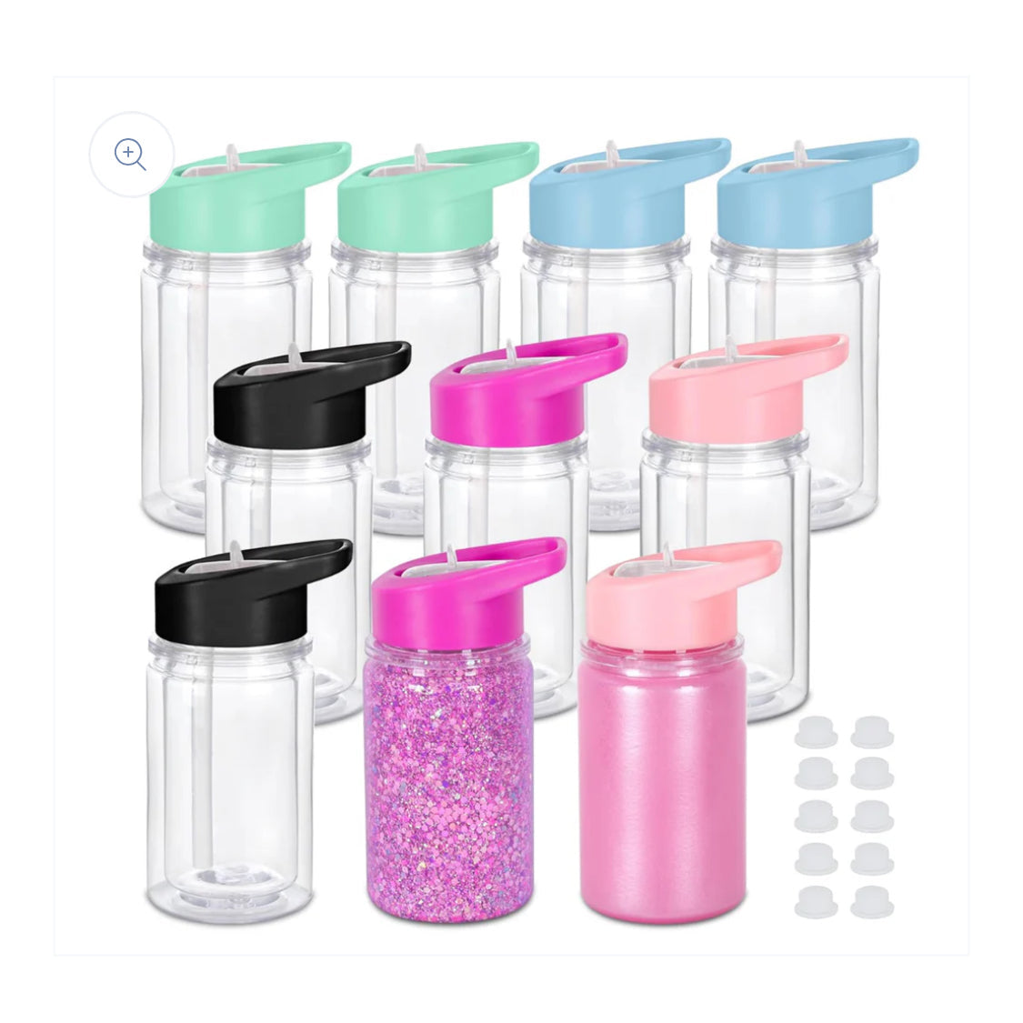 10oz Acrylic Snow Globe Tumbler